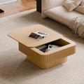 31.5'' Square Coffee Table with Storage Solid Wood Veneered Modern Coffee Table Accent Tea Tabl main product image