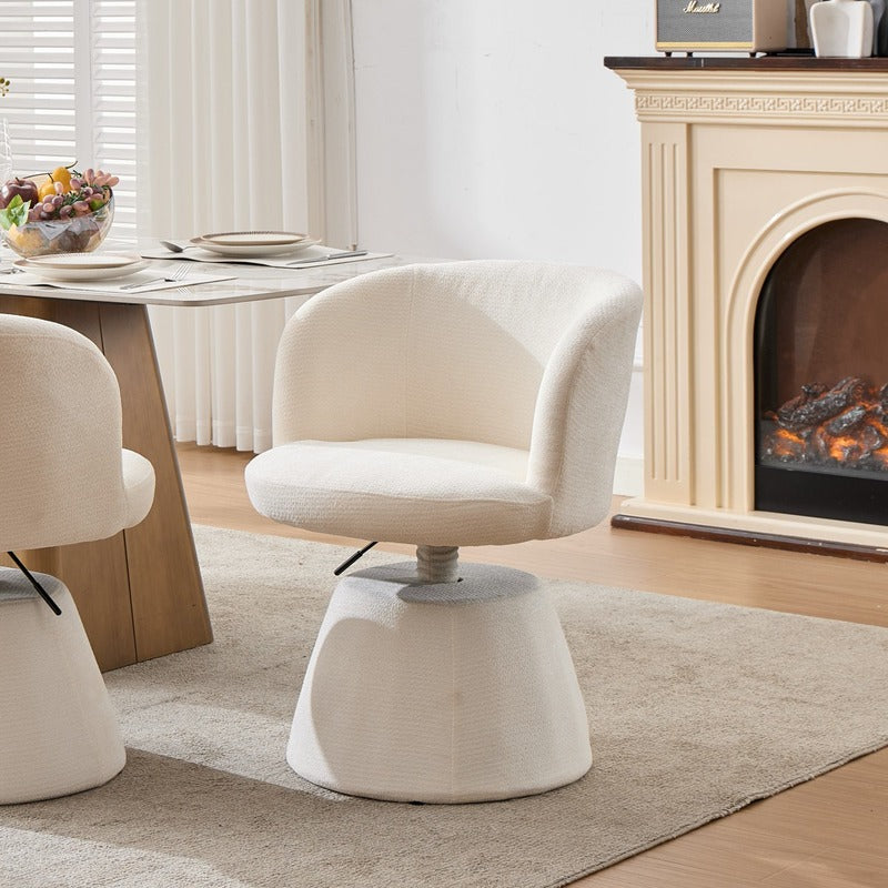 Beige Chenille Swivel Bar Stool main lifestyle product image