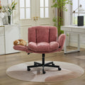 Blush Pink Chenille Swivel Office Chair main lifestyle product image