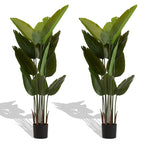 5.2FT Artificial Bird of Paradise Plant Set of 2 styled for porch and entryway decor