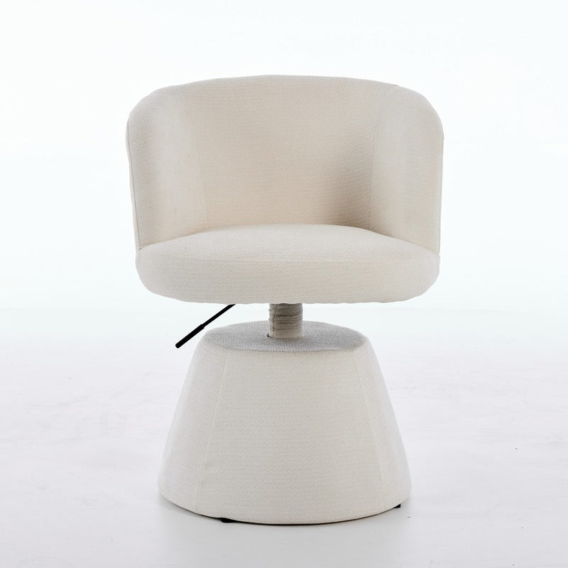 Beige Chenille Swivel Bar Stool product detail image 2