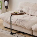 Brown C-shaped side table product image 2
