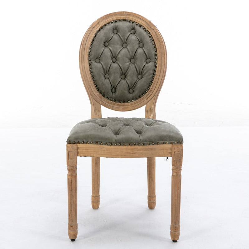French Style Upholstered Dining Chairs Set of 2 product detail image 2