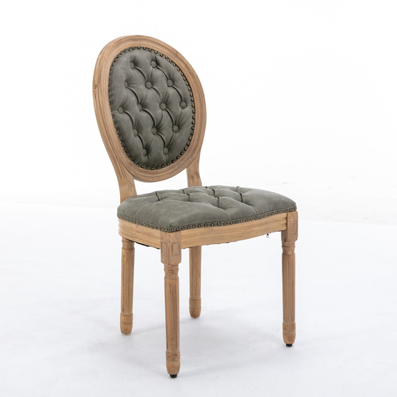 French Style Upholstered Dining Chairs Set of 2 product detail image 3
