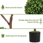 4FT Artificial Boxwood Topiary Tree potted artificial plant side view