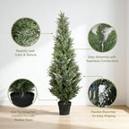 5FT Artificial Cypress Tree potted artificial plant side view