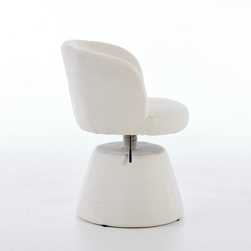 Beige Chenille Swivel Bar Stool product detail image 4