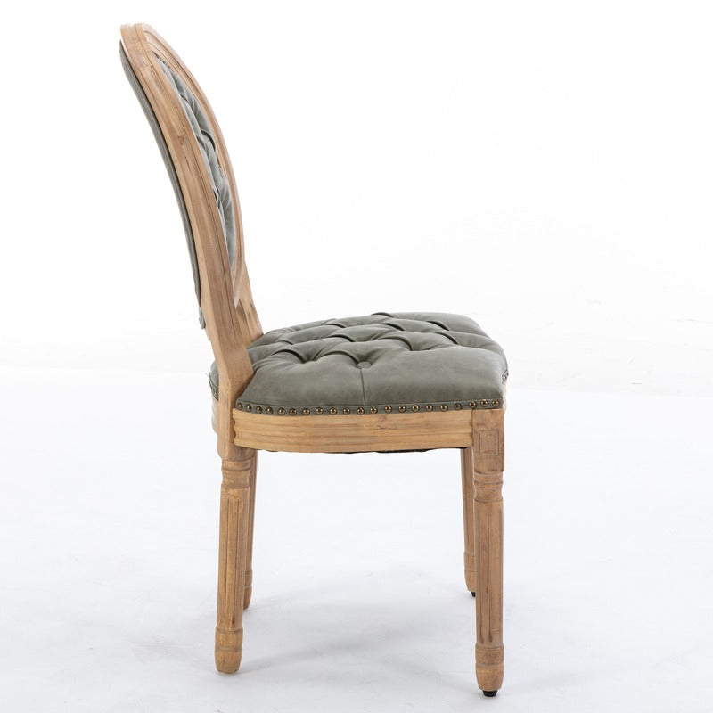 French Style Upholstered Dining Chairs Set of 2 product detail image 4