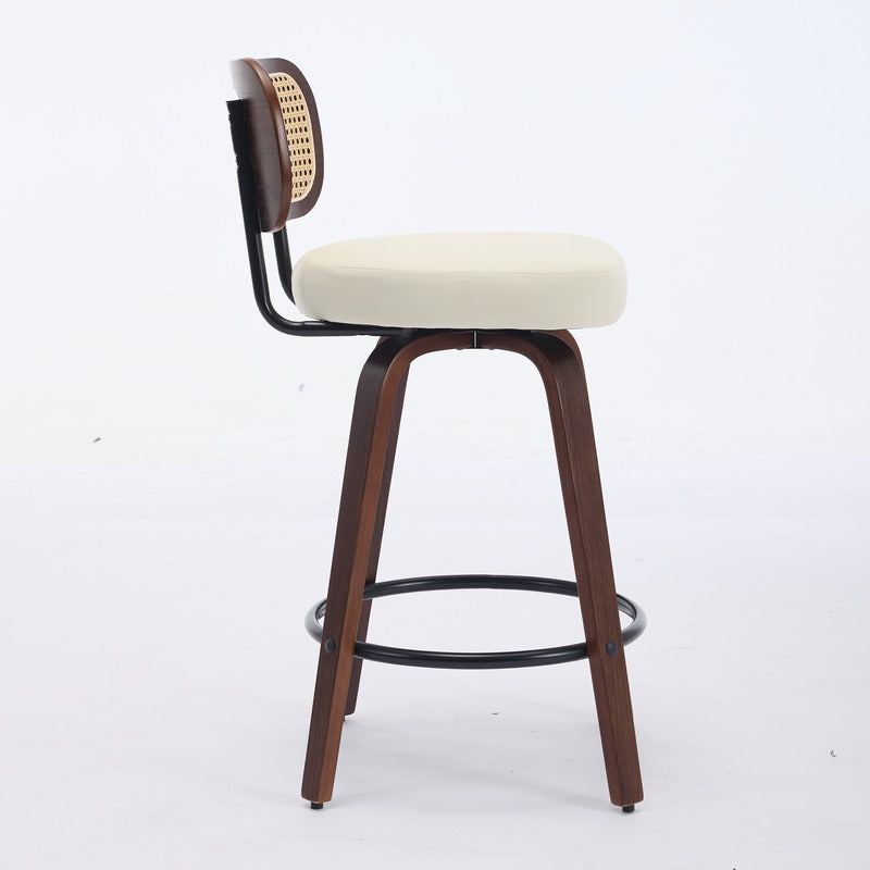 Rattan Counter Height Bar Stools Set of 3 product detail image 4
