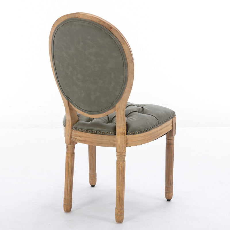 French Style Upholstered Dining Chairs Set of 2 product detail image 5