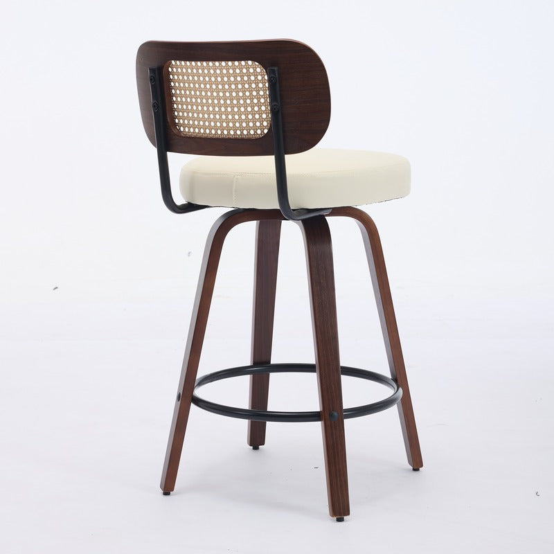 Rattan Counter Height Bar Stools Set of 3 product detail image 5