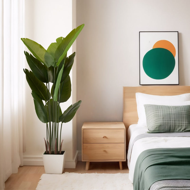 5.2FT Artificial Bird of Paradise Plant Set of 2 product dimensions and scale