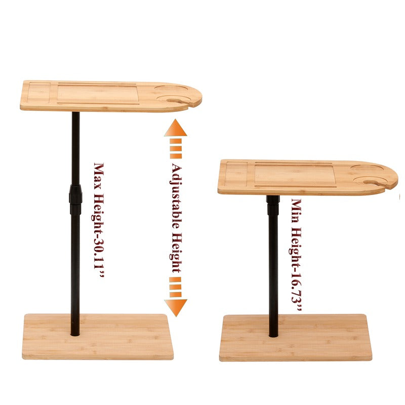 Adjustable bamboo sofa tray table product image 6