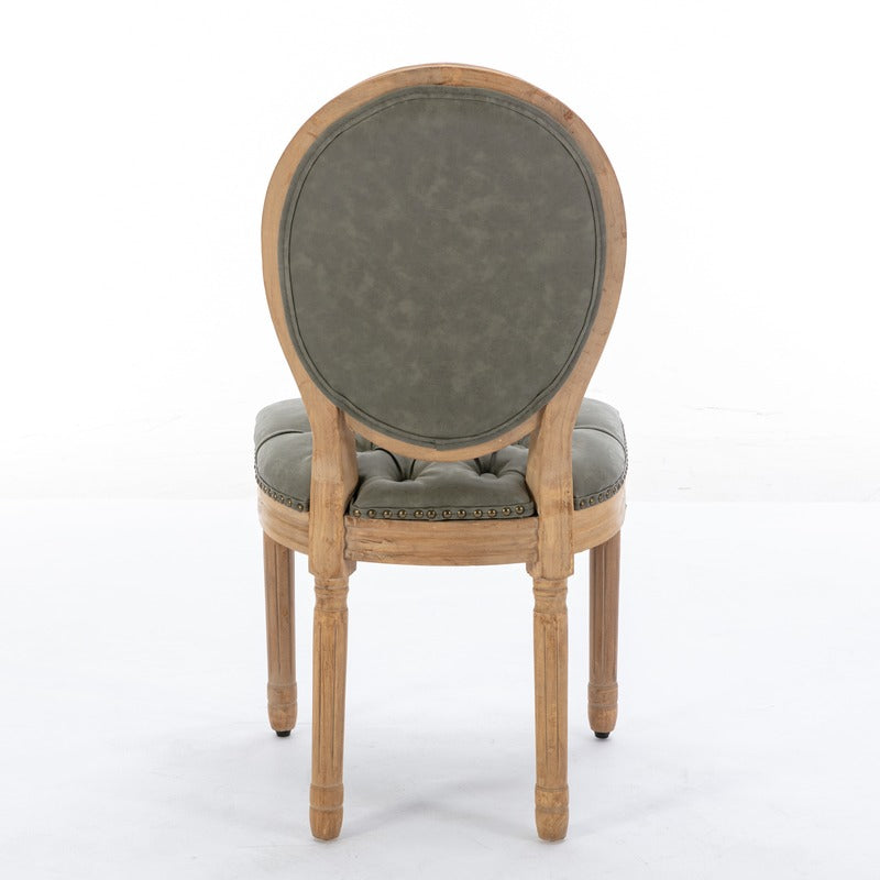 French Style Upholstered Dining Chairs Set of 2 product detail image 6
