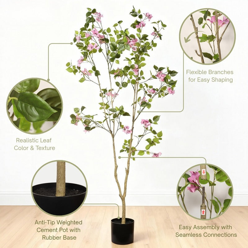 6FT Artificial Bougainvillea Tree home decor styling image