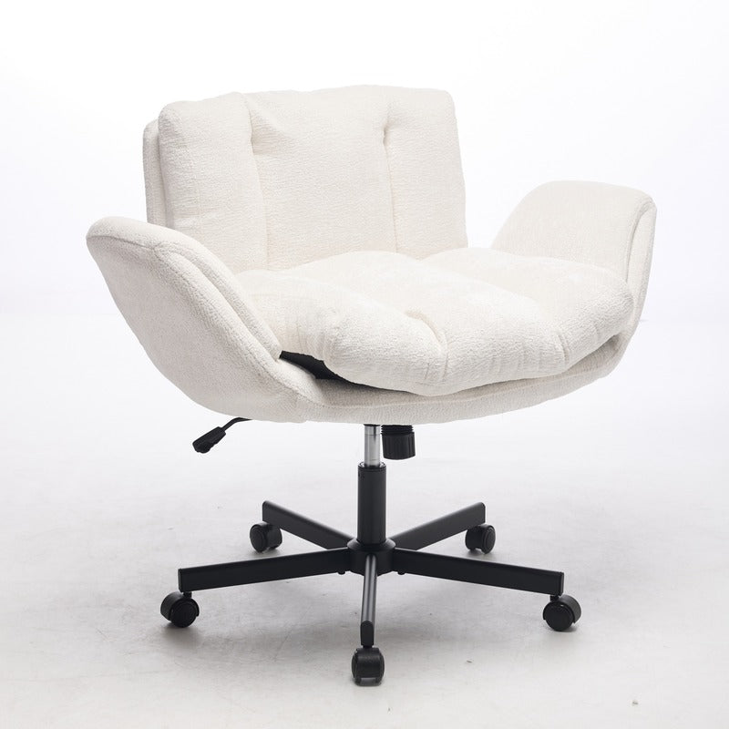 Beige Chenille Swivel Office Chair product detail image 9