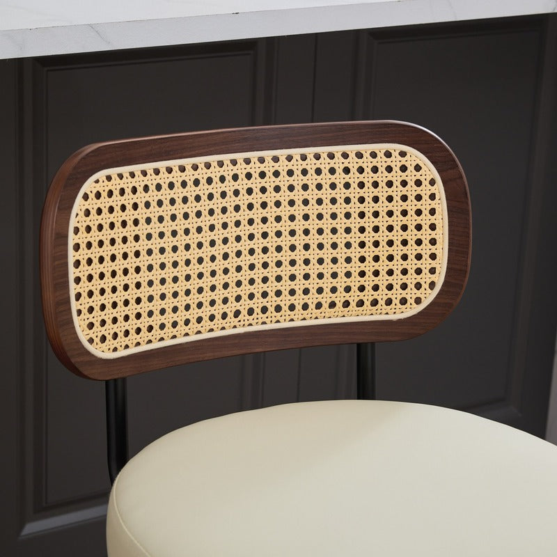 Rattan Counter Height Bar Stools Set of 3 product detail image 9