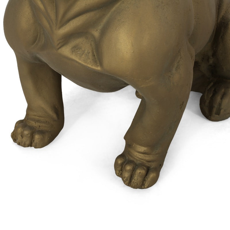 Rustic gold French bulldog garden statue product image 15