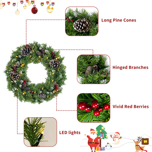 Pre-Lit 4-Piece Christmas Entryway Decorating Set - product image 8
