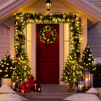 Pre-Lit 4-Piece Christmas Entryway Decorating Set - product image 1