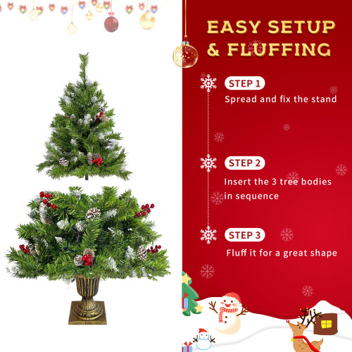 Pre-Lit 4-Piece Christmas Entryway Decorating Set - product image 7