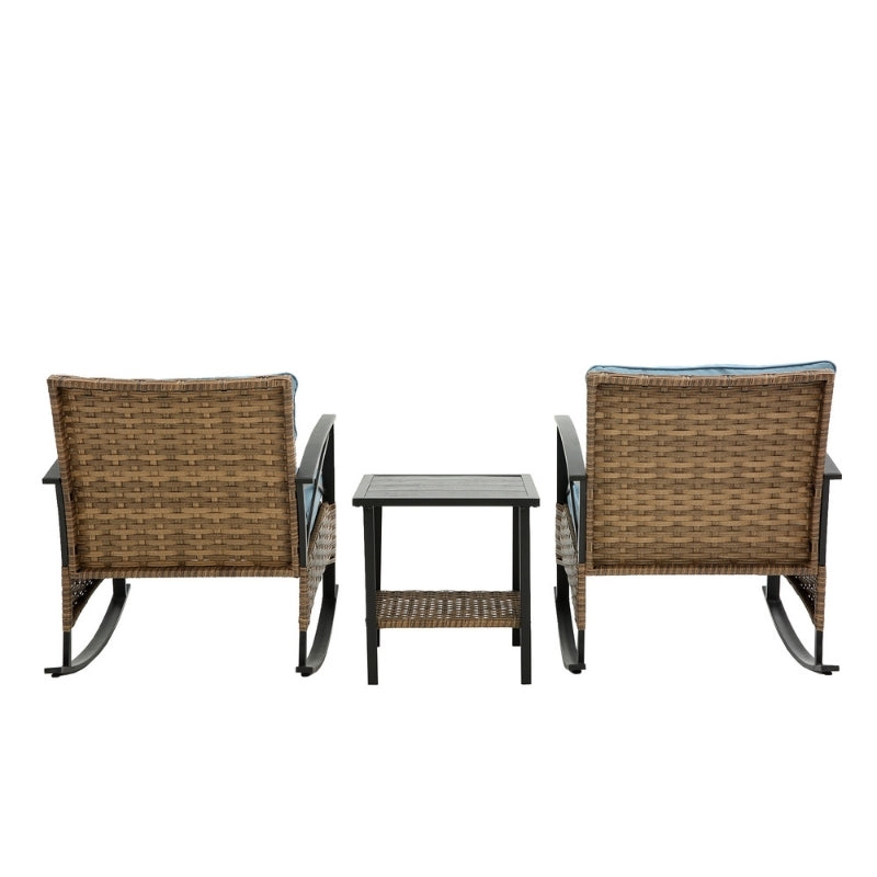 Modernein 3-Piece Rocking Rattan Set