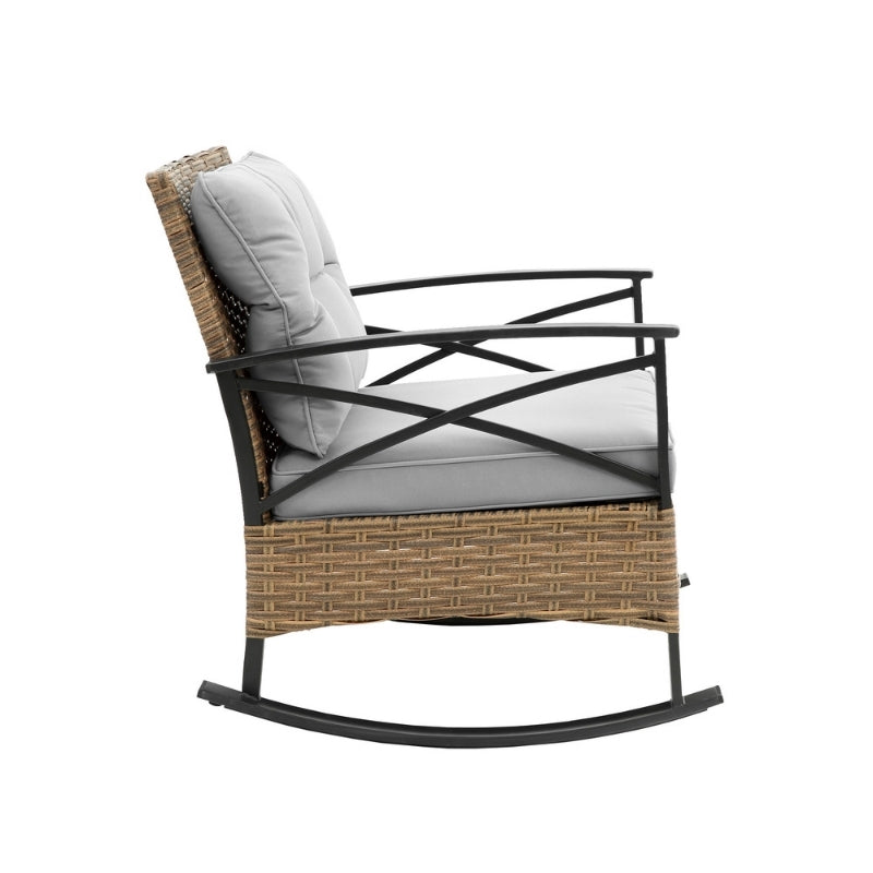 Modernein 3-Piece Rocking Rattan Set