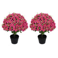 24-Inch Faux Snow Lotus Artificial Flower Plants - Set of 2 - product image 2