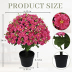 24-Inch Faux Snow Lotus Artificial Flower Plants - Set of 2 - product image 3