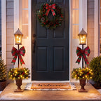 Pre-Lit Christmas Lamp Post Urn Decorations - Set of 2 - product image 2