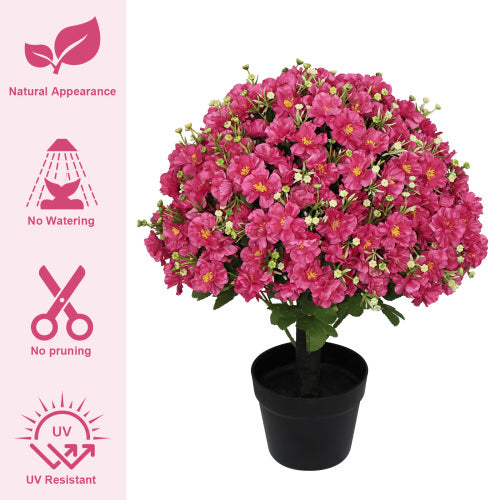 24-Inch Faux Snow Lotus Artificial Flower Plants - Set of 2 - product image 4