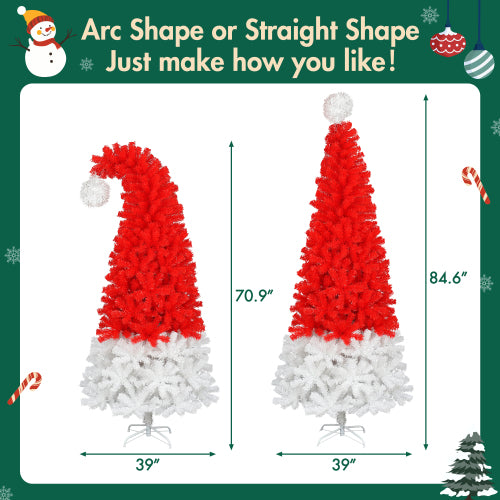 Whimsical Santa Hat Artificial Christmas Tree with LED Lights - product image 6