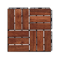 Premium Interlocking Acacia Hardwood Deck Tiles (12" x 12" x 0.8")