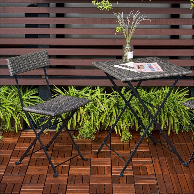 Premium Interlocking Acacia Hardwood Deck Tiles (12" x 12" x 0.8")