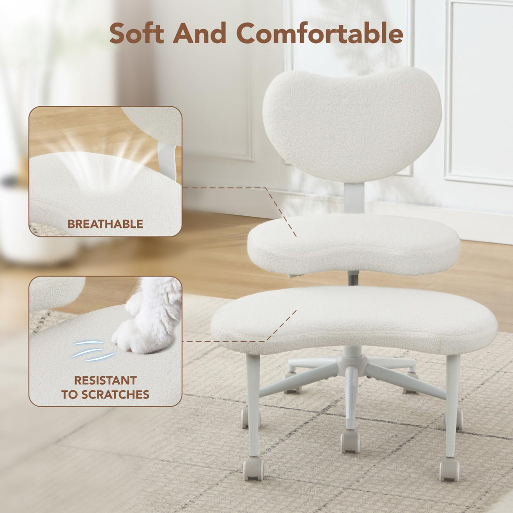 Modernein Ergonomic Cross Legged Swivel Chair