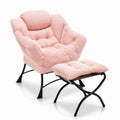 Modern Plush Accent Chair & Ottoman