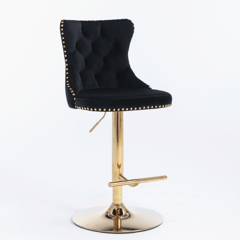 Modern Upholstered Adjusatble Swivel Barstools
