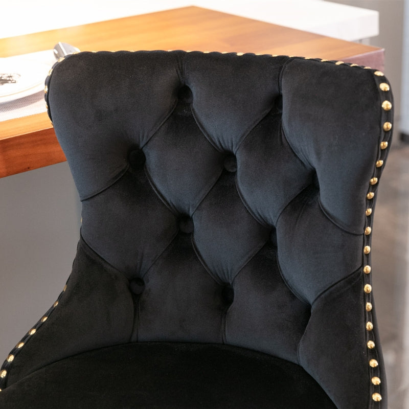 Modern Upholstered Adjusatble Swivel Barstools