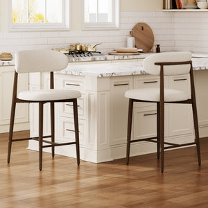 Beige Seat + Walnut-Grain Leg