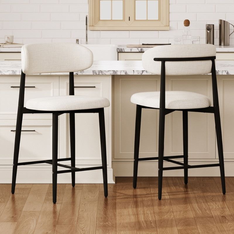 Modernein Upholstered Counter Stool