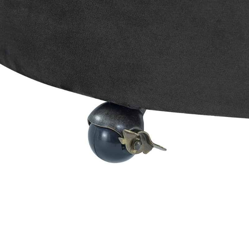 Noir Haven Tufted Swivel Chair