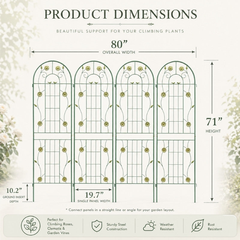 Modernein Willowbrook Daisy Garden Trellis