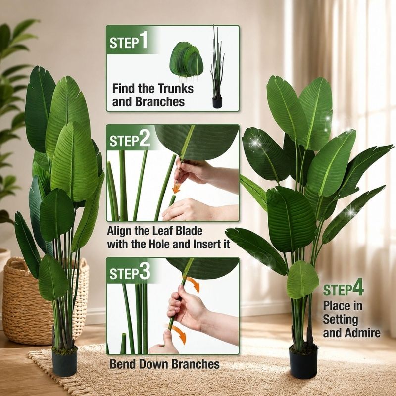 5.2FT Artificial Bird of Paradise Tree