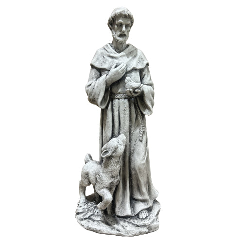 Weatherproof Saint with Lamb Garden Statue - product image 6