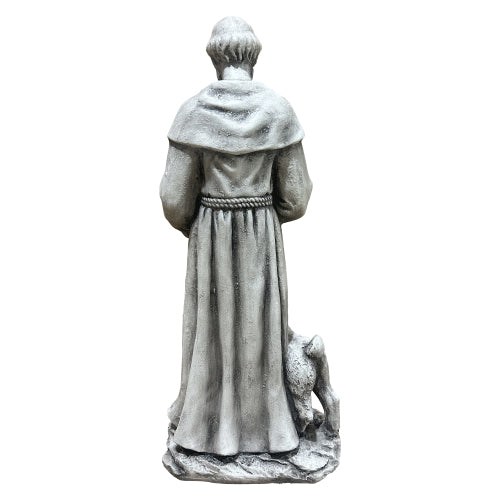 Weatherproof Saint with Lamb Garden Statue - product image 7