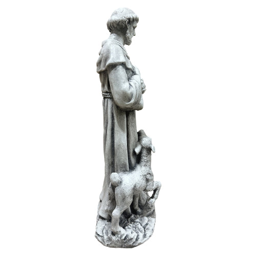Weatherproof Saint with Lamb Garden Statue - product image 4