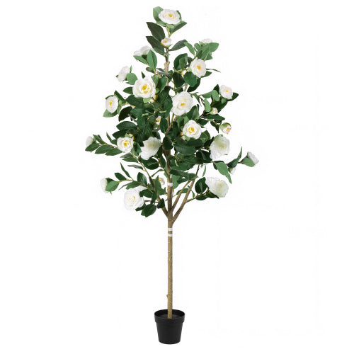5-Foot Artificial Camellia Tree with Lifelike Blooms - product image 8