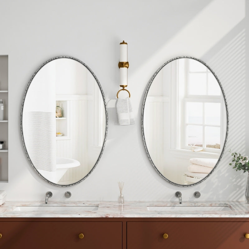 Iron Art Oval Retro Mirror