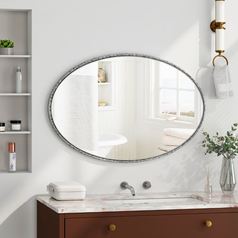 Iron Art Oval Retro Mirror