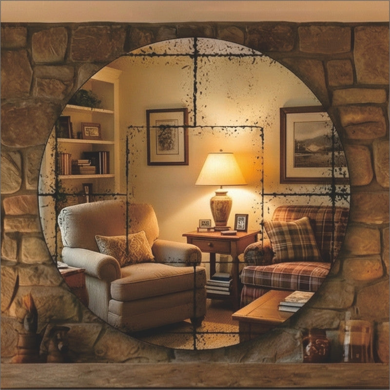 36“x36" Round Wall-Mounted Mirror